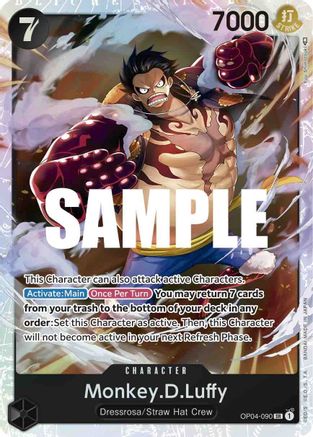 Monkey.D.Luffy (090) (OP04-090) - Kingdoms of Intrigue