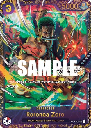 Roronoa Zoro - OP01-025 (Treasure Cup) (OP01-025) - One Piece Promotion Cards