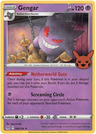 Gengar (2022 Copyright Date) 66 - [Trick or Trade BOOster Bundle 2023] Holofoil
