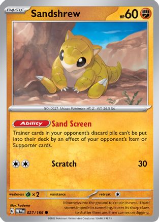 Sandshrew (027/165) [Écarlate et Violet : 151] 