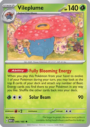 Vileplume (045/165) [Écarlate et Violet : 151] 