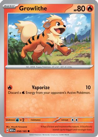 Growlithe (058/165) [Écarlate et Violet : 151] 