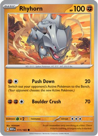 Rhyhorn (111/165) [Écarlate et Violet : 151] 