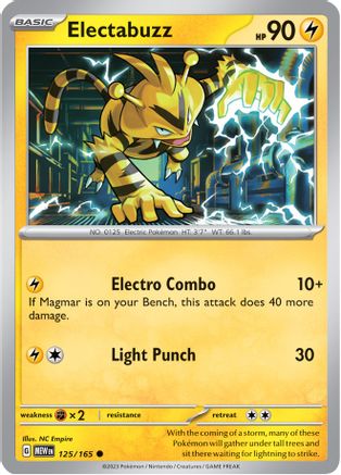 Electabuzz (125/165) [Écarlate et Violet : 151] 