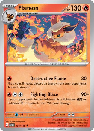 Flareon (136/165) [Écarlate et Violet : 151] 