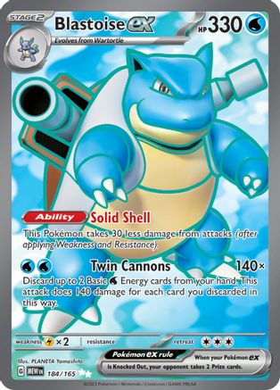 Blastoise ex (184/165) [Scarlet & Violet: 151]