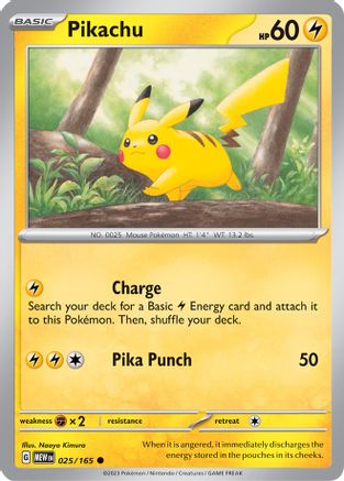 Pikachu (025/165) [Écarlate et Violet : 151] 