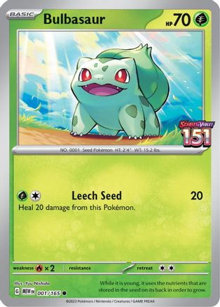 Bulbasaur - 001/165 (Best Buy Exclusive) 1 - [Miscellaneous Cards & Products] Reverse Holofoil