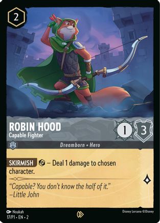 Robin Hood - Capable Fighter (17) Cold Foil - Disney Lorcana Promo Cards