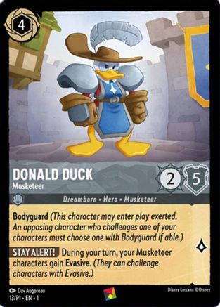 Donald Duck - Musketeer (13)  - Disney Lorcana Promo Cards