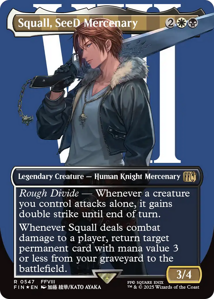 Squall, SeeD Mercenary (FIN-547) - [FINAL FANTASY] (Borderless) Foil