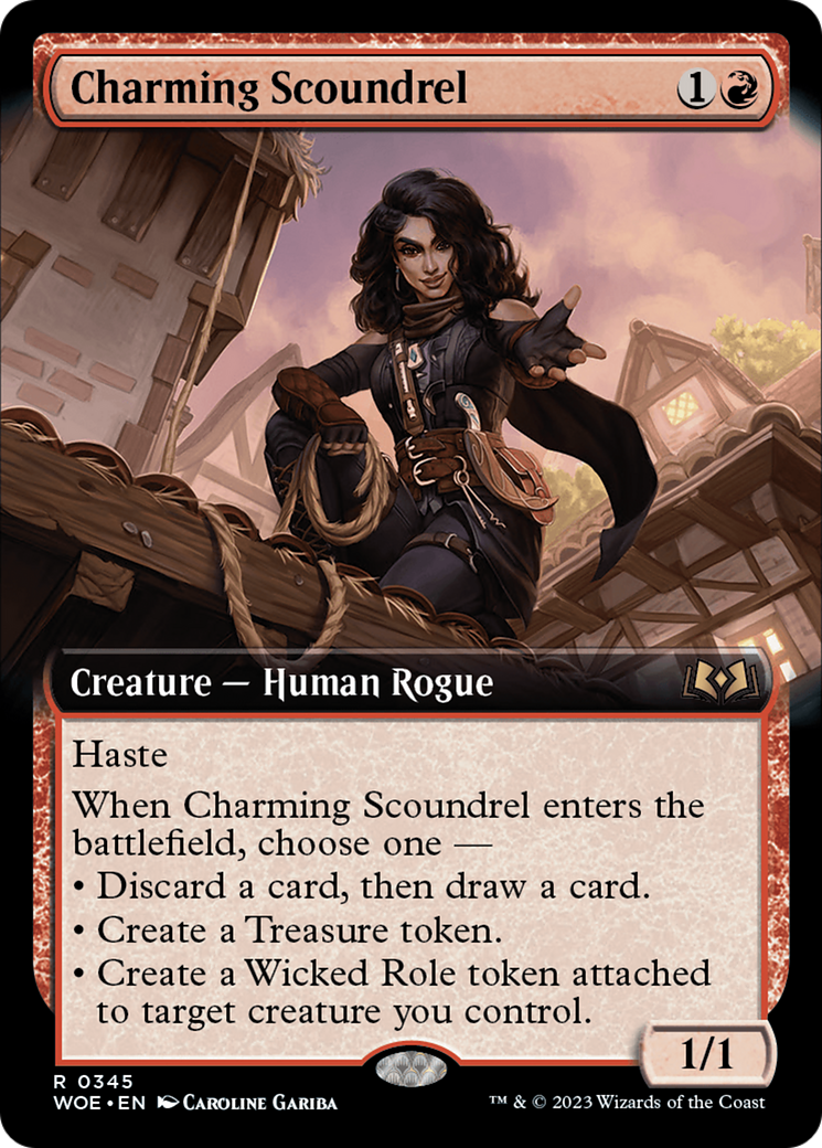 Charming Scoundrel (Extended Art) (WOE-345) - [Wilds of Eldraine]: (Extended Art)