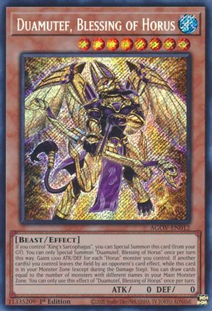 Duamutef, Blessing of Horus (AGOV-EN012) - Age of Overlord 1st Edition