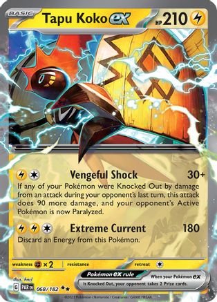 Tapu Koko ex (068/182) [Écarlate et Violet : Faille Paradoxe] 