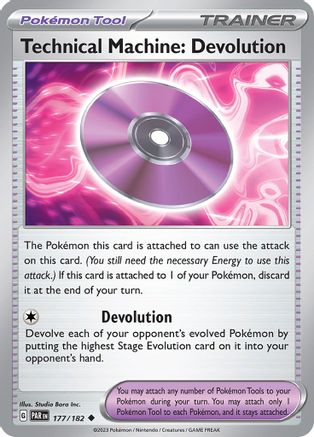 Machine technique : Dévolution (177/182) [Scarlet &amp; Violet : Paradox Rift] 