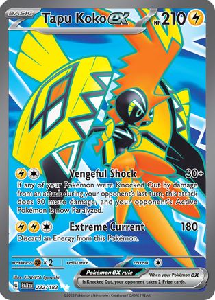 Tapu Koko ex (222/182) [Écarlate et Violet : Faille Paradoxe] 