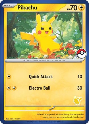 Pikachu (Blue Border) - [My First Battle]