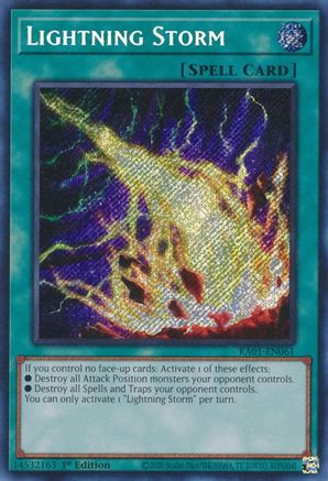 Lightning Storm (Secret Rare) (RA01-EN061) - 25th Anniversary Rarity Collection 1st Edition