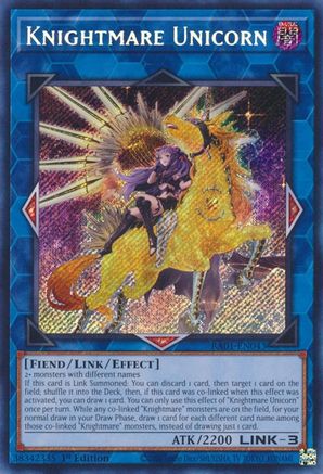 Knightmare Unicorn (Alternate Art) (Secret Rare) (RA01-EN043) - 25th Anniversary Rarity Collection 1st Edition