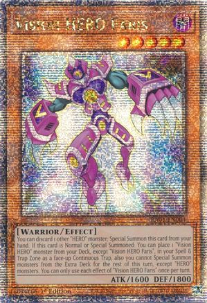 Vision HERO Faris (Quarter Century Secret Rare) (RA01-EN004) - 25th Anniversary Rarity Collection 1st Edition
