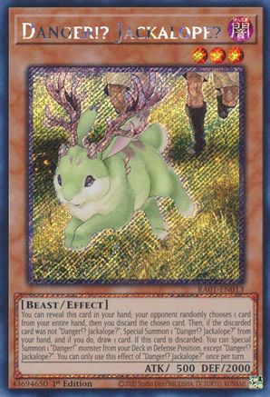 Danger!? Jackalope? (Platinum Secret Rare) (RA01-EN013) - 25th Anniversary Rarity Collection 1st Edition