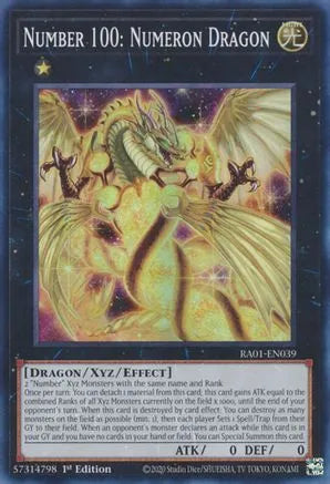 Numéro 100 : Dragon Numeron [RA01-EN039] Super Rare 