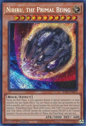 Nibiru, the Primal Being (Secret Rare) (RA01-EN015) - 25th Anniversary Rarity Collection 1st Edition