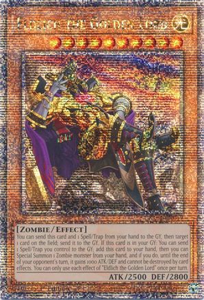 Eldlich the Golden Lord (Alternate Art) (Quarter Century Secret Rare) (RA01-EN019) - 25th Anniversary Rarity Collection 1st Edition