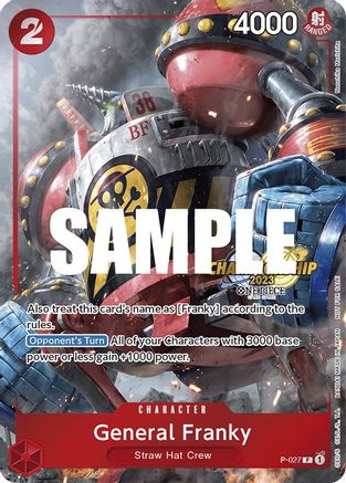 Général Franky (Pack d'événements CS 2023) [Cartes promotionnelles One Piece] 