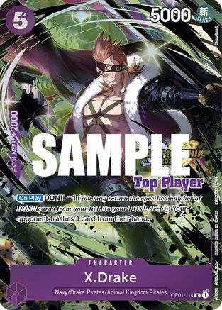 X.Drake (CS 2023 Top Players Pack) (OP01-114) - One Piece Promotion Cards