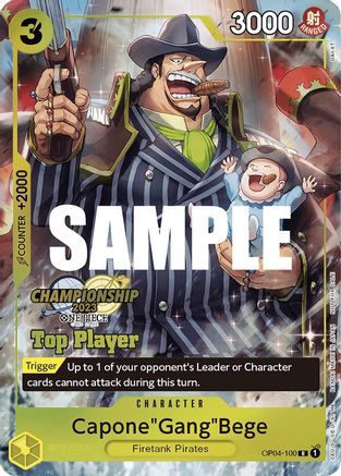 Capone"Gang"Bege (CS 2023 Top Players Pack) (OP04-100) - One Piece Promotion Cards