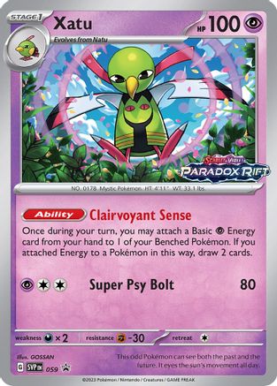 Xatu (059) [Écarlate et Violet : Promos Black Star] 