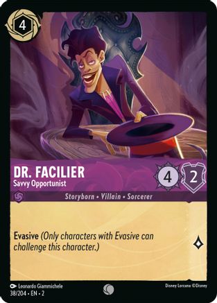 Dr. Facilier - Savvy Opportunist (38/204)  - Rise of the Floodborn