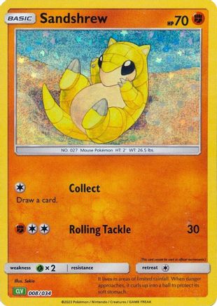 Sandshrew 8 - [Trading Card Game Classic] Holofoil