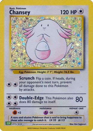 Chansey 15 - [Trading Card Game Classic] Holofoil