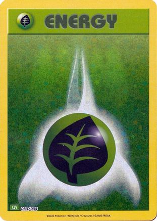 Basic Grass Energy 33 - [Trading Card Game Classic] Holofoil