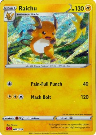 Raichu 9 - [Trading Card Game Classic] Holofoil