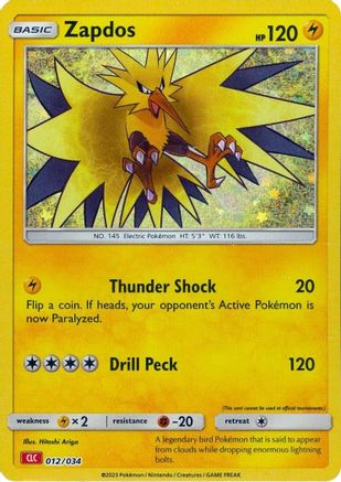 Zapdos 12 - [Trading Card Game Classic] Holofoil