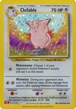 Clefable 14 - [Trading Card Game Classic] Holofoil