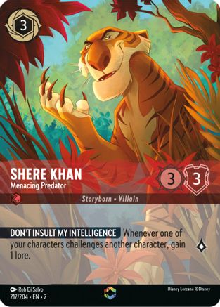 Shere Khan - Menacing Predator (Enchanted) (212/204) Holofoil - Rise of the Floodborn