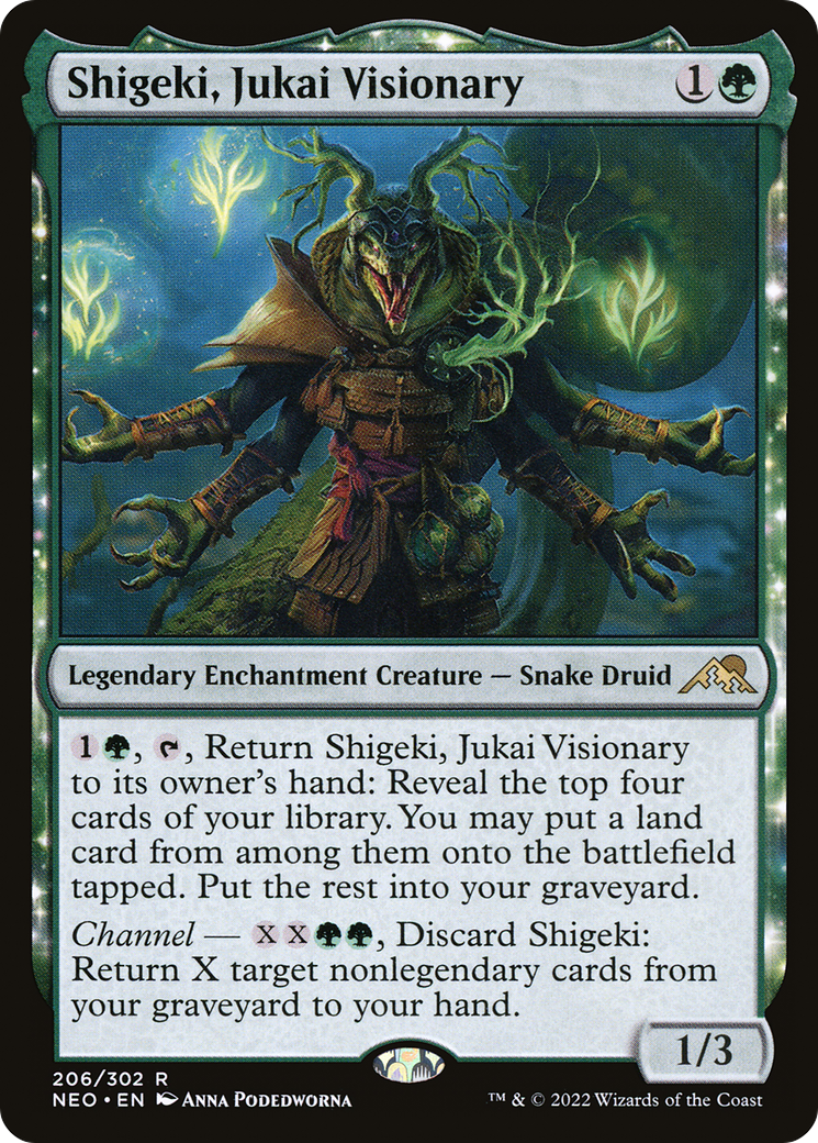 Shigeki, Jukai Visionary (NEO-206) - [Kamigawa: Neon Dynasty]: (enchantment) Foil