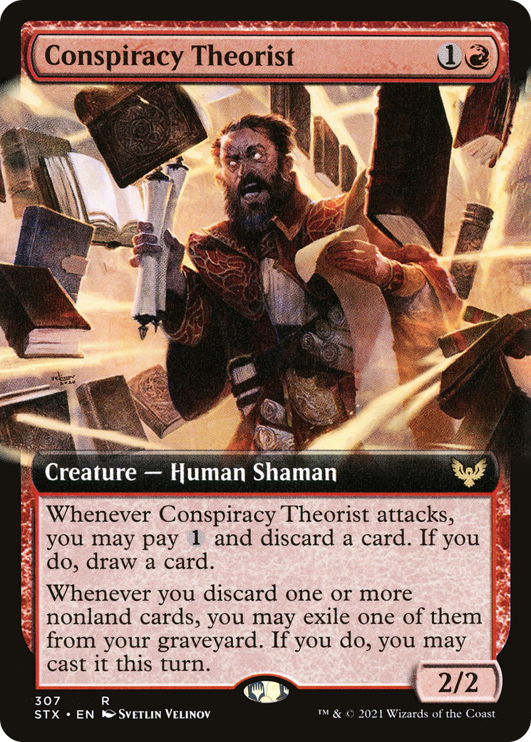 Conspiracy Theorist (Extended Art) (STX-307) - [Strixhaven: School of Mages]: (Extended Art) Foil