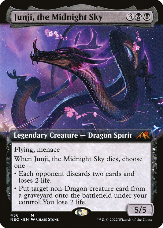 Junji, the Midnight Sky (NEO-456) - [Kamigawa: Neon Dynasty]: (Extended Art) Foil