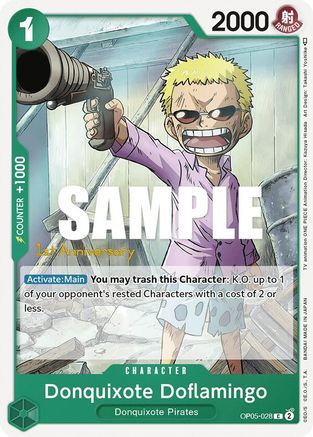 Donquixote Doflamingo [L'éveil de la nouvelle ère : cartes de tournoi du 1er anniversaire] 