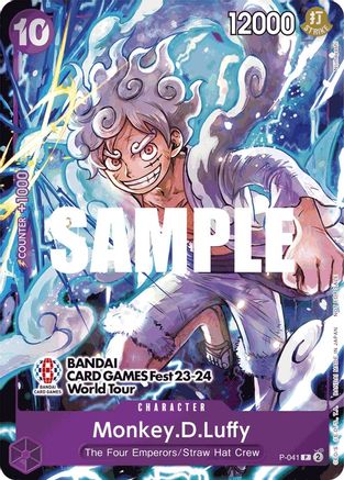 Monkey.D.Luffy (041) (BANDAI CARD GAMES Fest 23-24 World Tour) (P-041) - One Piece Promotion Cards