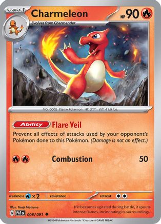 Charmeleon (008/091) [Écarlate et Violet : Destins Paldéens] 