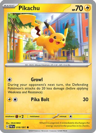 Pikachu (018/091) [Écarlate et Violet : Destins Paldéens] 