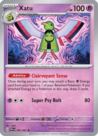 Xatu (026/091) [Écarlate et Violet : Destins Paldéens] 