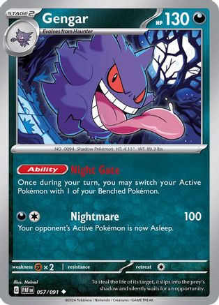 Gengar (057/091) [Écarlate et Violet : Destins Paldéens] 