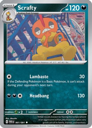 Scrafty (061/091) [Écarlate et Violet : Destins Paldéens] 